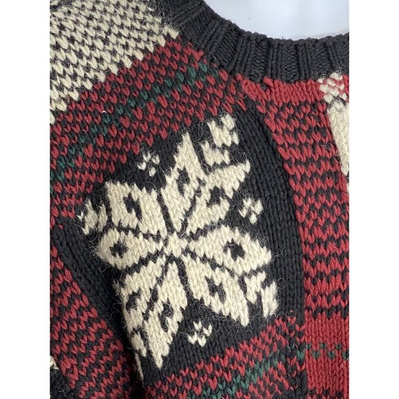 NWT Tommy Hilfiger Hand Knit Thick Wool Blend Sweater Fair Isle $235 Men's L - Picture 7 of 12